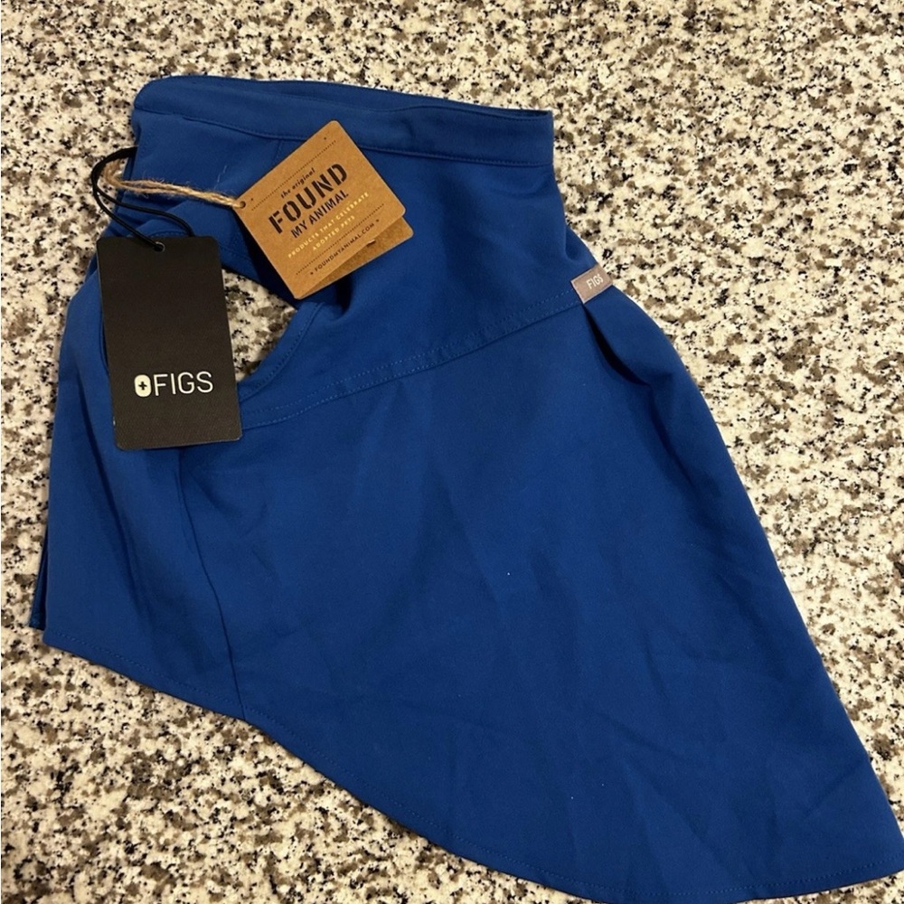 Figs Royal Blue Ruffaela dog top